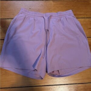 Lululemon Men’s Channel Cross 5” Lined Swim Trunks in Pink Taupe